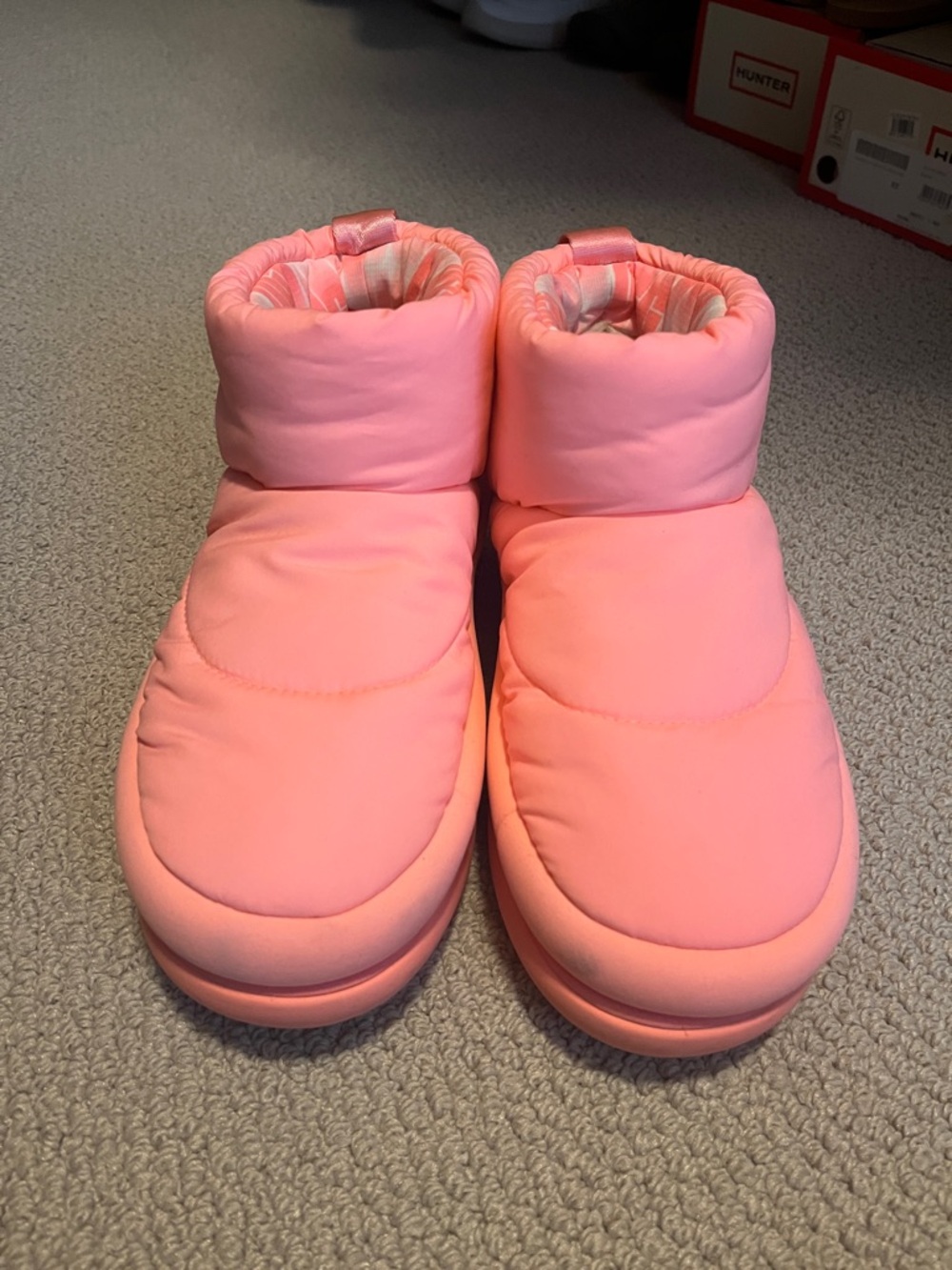 UGG Pink Puffer Booties - Slip-On Shoes